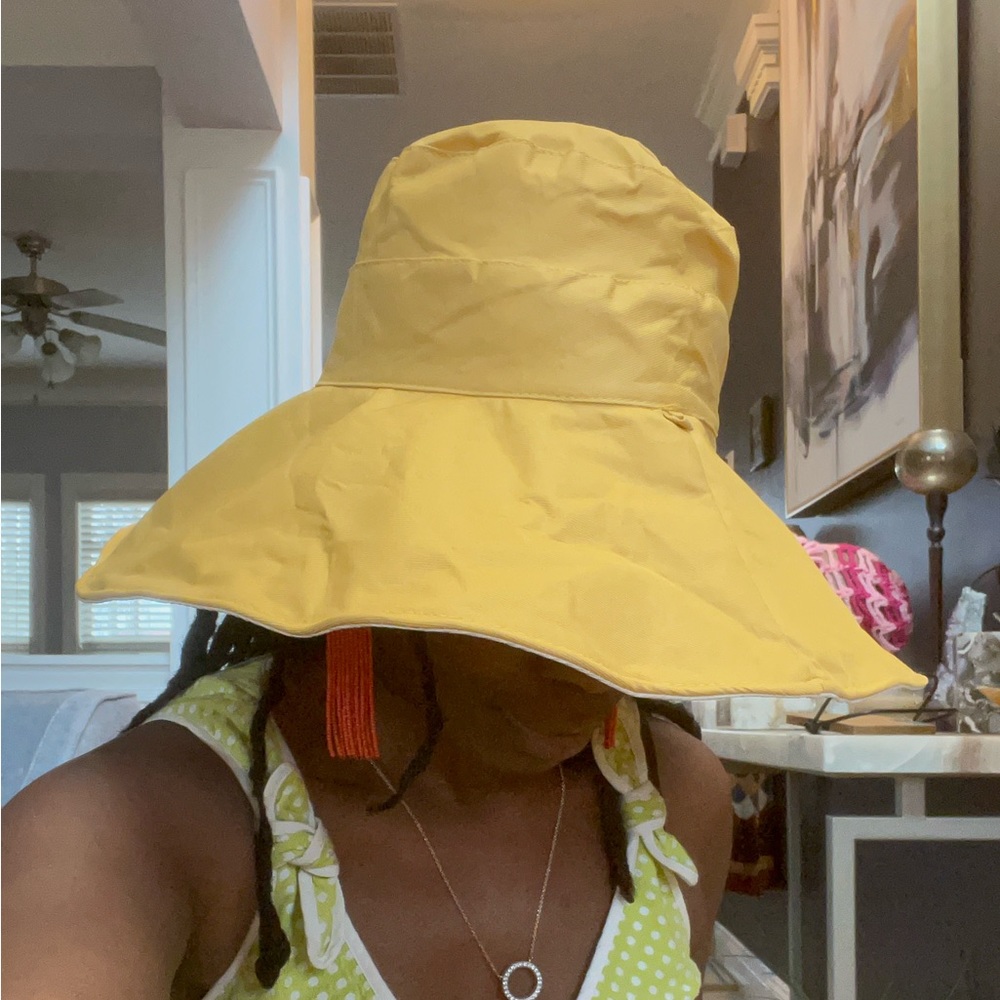 Sunshine Yellow Adjustable Floppy Wide Brim Hat | One Size